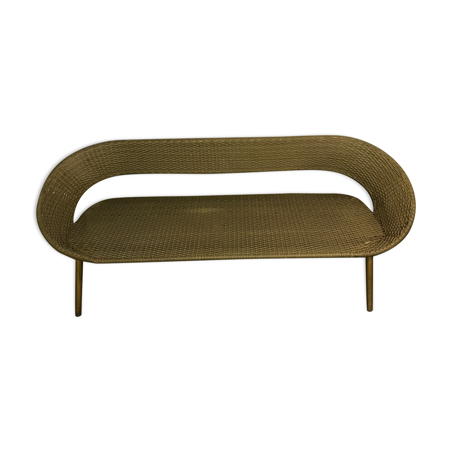 Bench woven plastic sofa