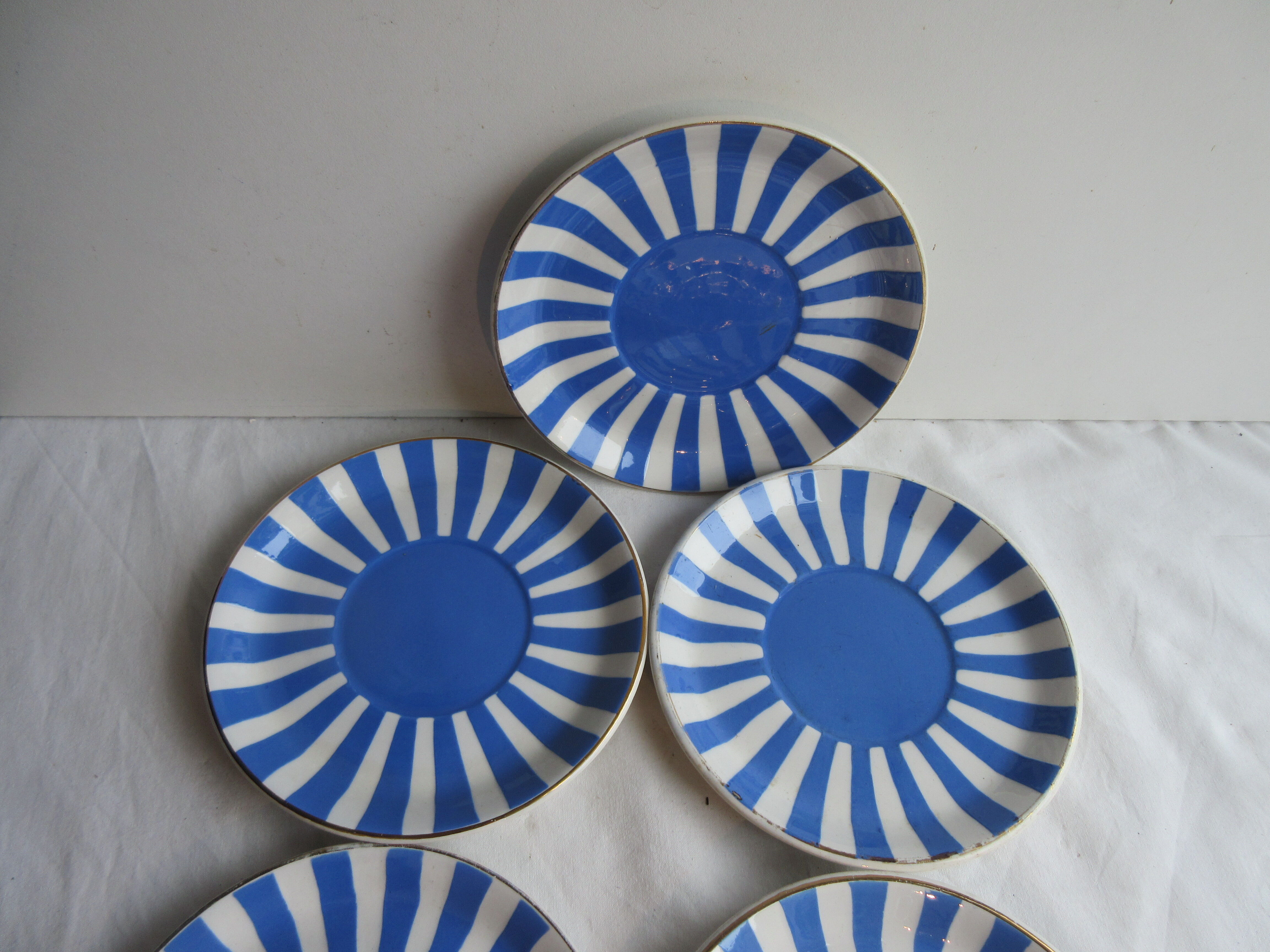 6 bread plates, model Fox Trott Sarreguemines