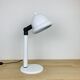 Lampe de bureau en métal blanc, Ikea années 80
