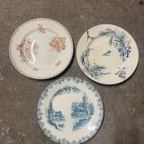 3 Round ironstone dishes Choisy le Roi, Cie Franco Anglaise