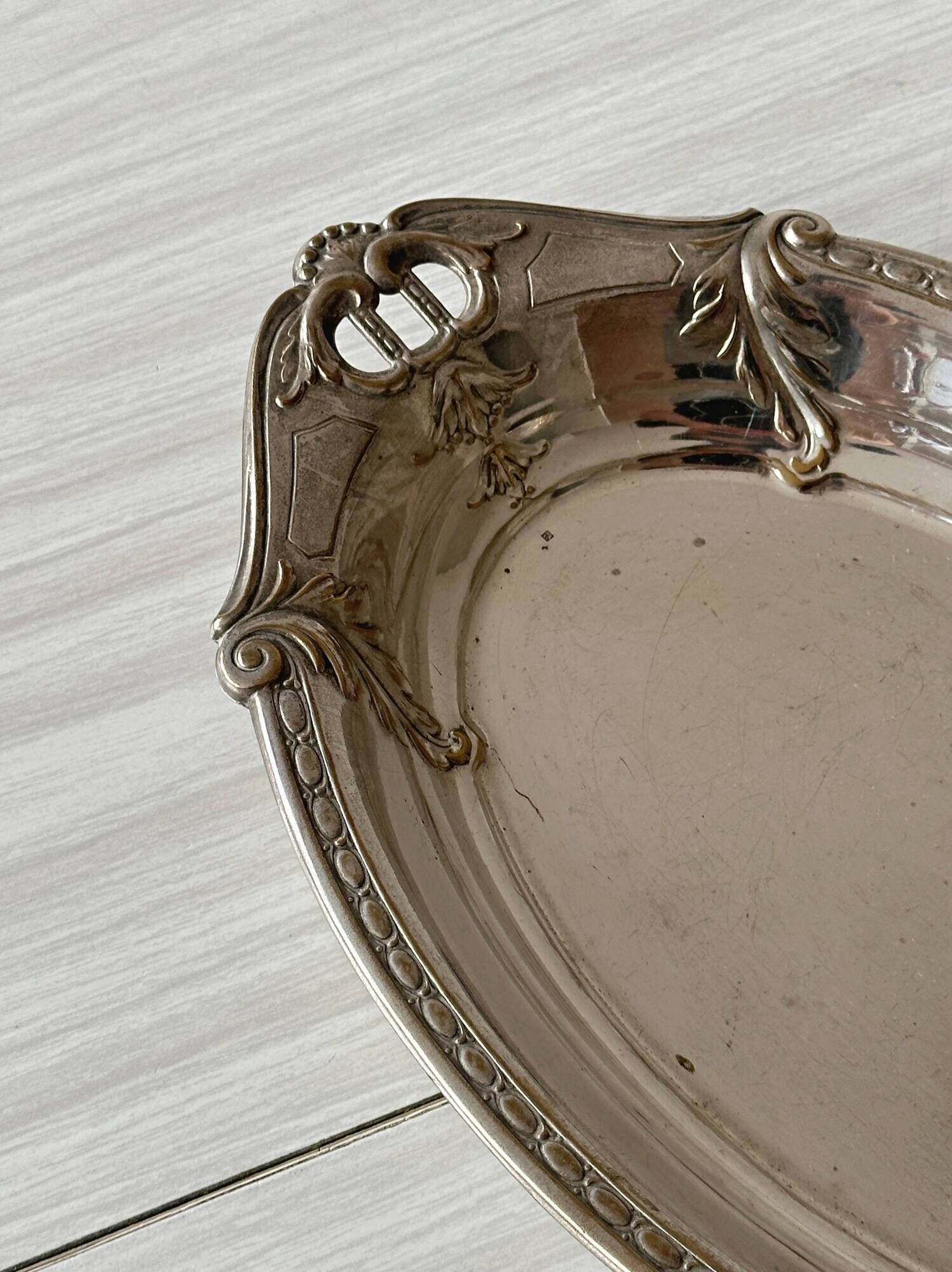 Antique silver bread basket