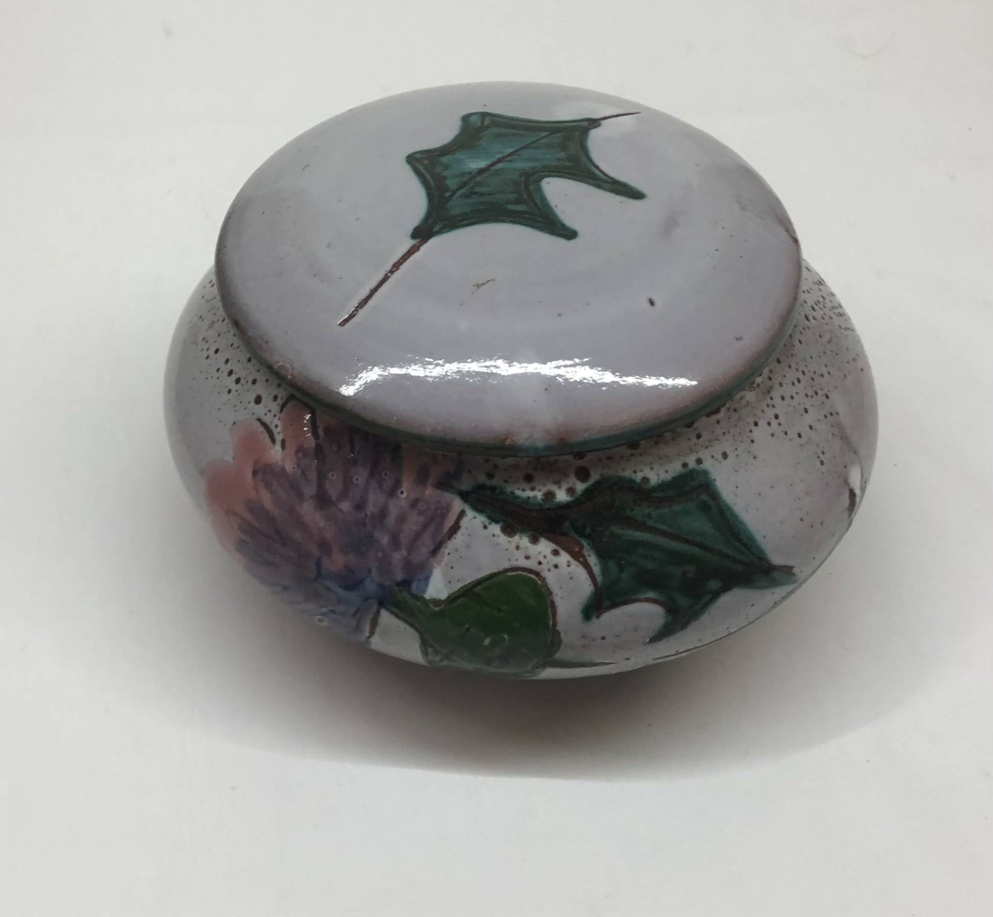 Covered ceramic pocket emptier from Vallauris by Daniel Étienne