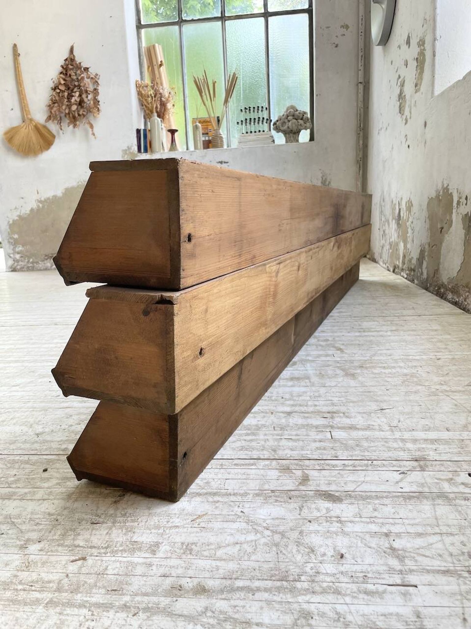 XL wooden wall storage