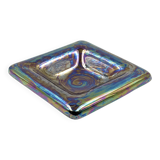 Mid-century modern iridescent ceramic ashtray/ vide poche, Paoli Italy 1970
