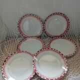6 assiettes plates anciennes Digoin et Sarreguemines