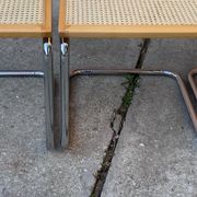Set of 3 mid-century Italian B32 Cesca chairs by Marcel Breuer, 1970s