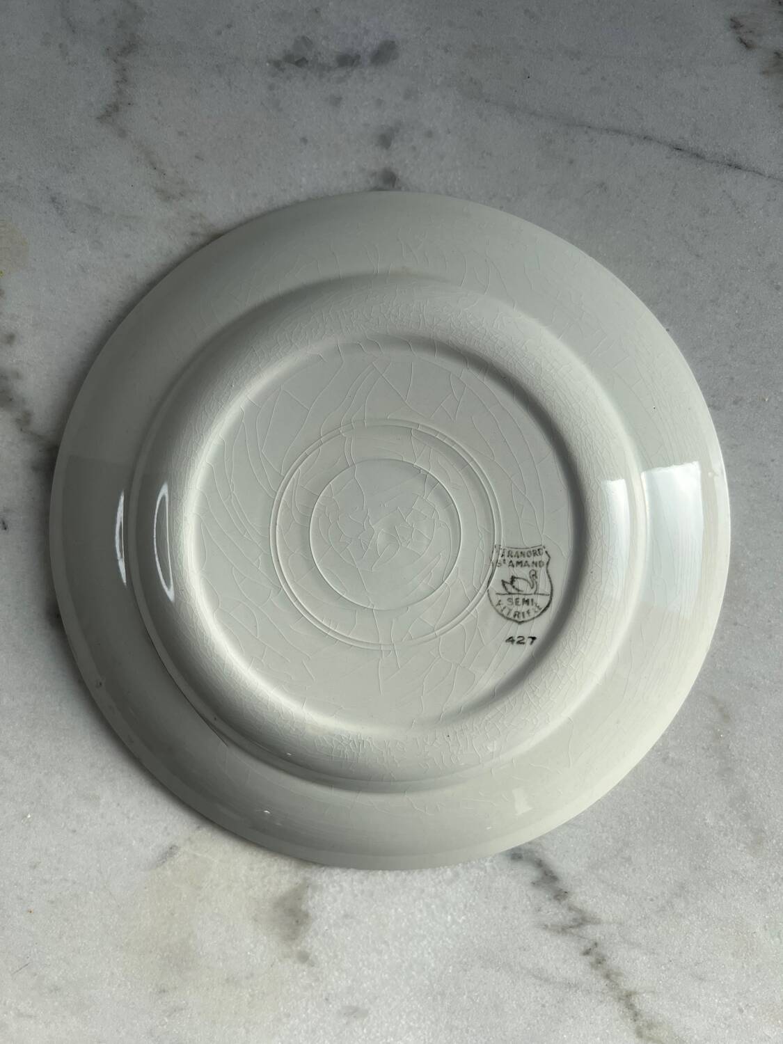 Saint-Amand plate with floral decoration
