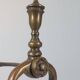Paire de chenets en laiton au design zoomorphe vintage.