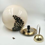 Vintage Globe Chandelier in Glass with Animal Print attributed to Angelo Brotto for Esperia, 1960s