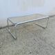 Bauhaus "laccio" style coffee table Marcel Breuer, glass and chrome tubular