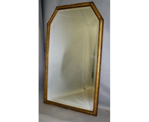 Miroir de cheminée, biseauté, années 40 - 128x74cm | Selency