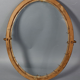 Old oval frame and glass foliage 40x30 cm wood stucco gilding gold leaf SB