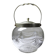 Pot/bowl with a bubble design, antique engraved crystal from Bohemia and silver-plated metal, 1920-1940.