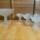 Salad bowl + 6 Ice Fruit Cups Mousse PAVEL PANEK Moulded Glass Vintage