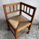 Set of 4 brutalist oak armchairs, 1950s