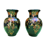 Paire de vases vintage en grès de Savoie