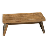 Petit banc bas en teck ancien d'Indonésie H16 L39