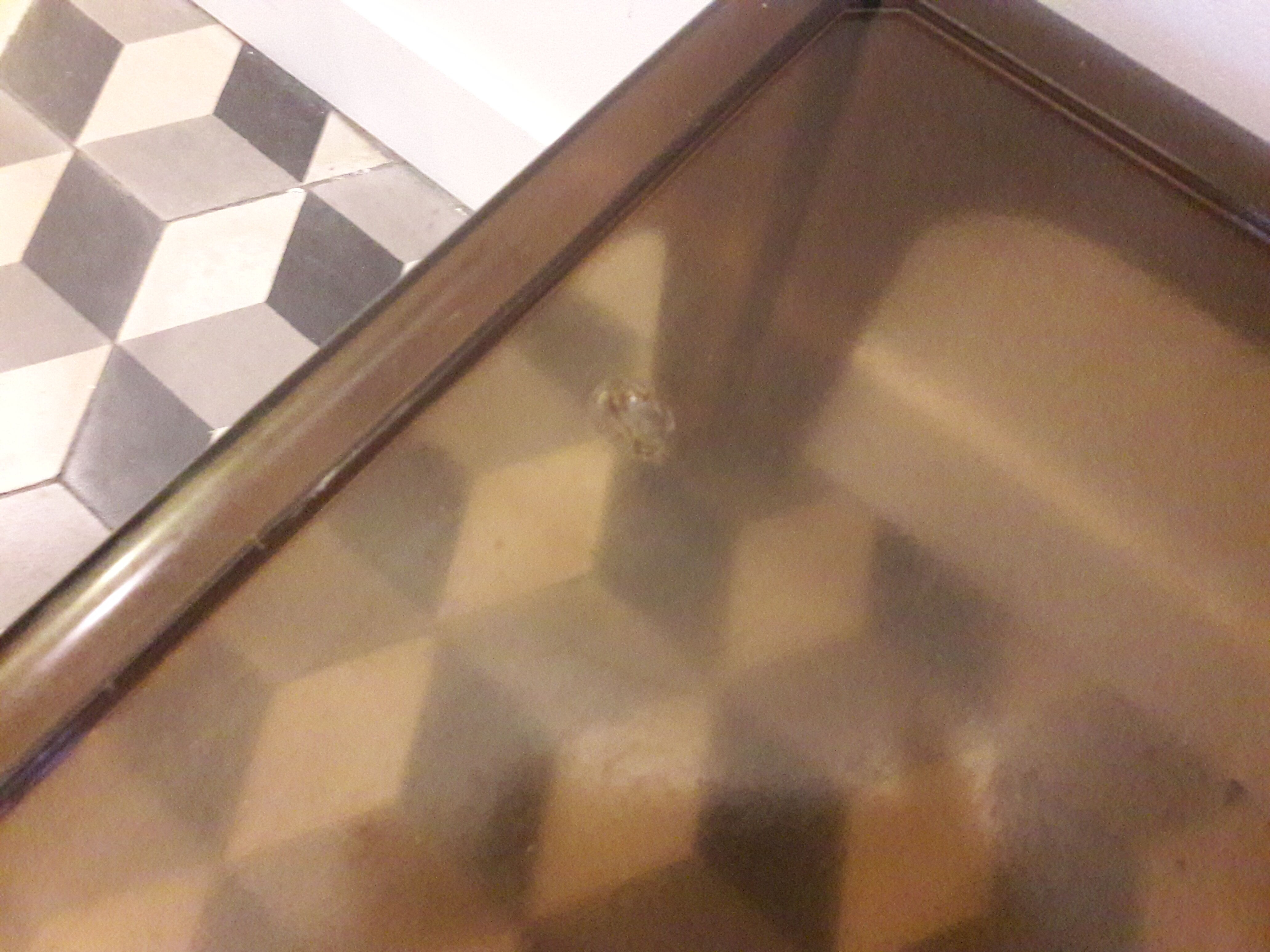 Square coffee table 60/70 plastic smoke, plexiglass smoke sofa end