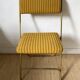 Lafuma folding chairs in velvet and gold metal