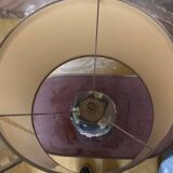 Antique painted ceramic lamp with lampshade