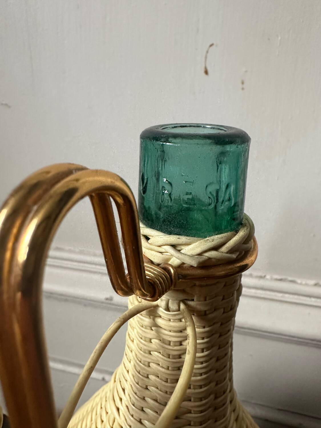 Scoubidou bottle from the 60s