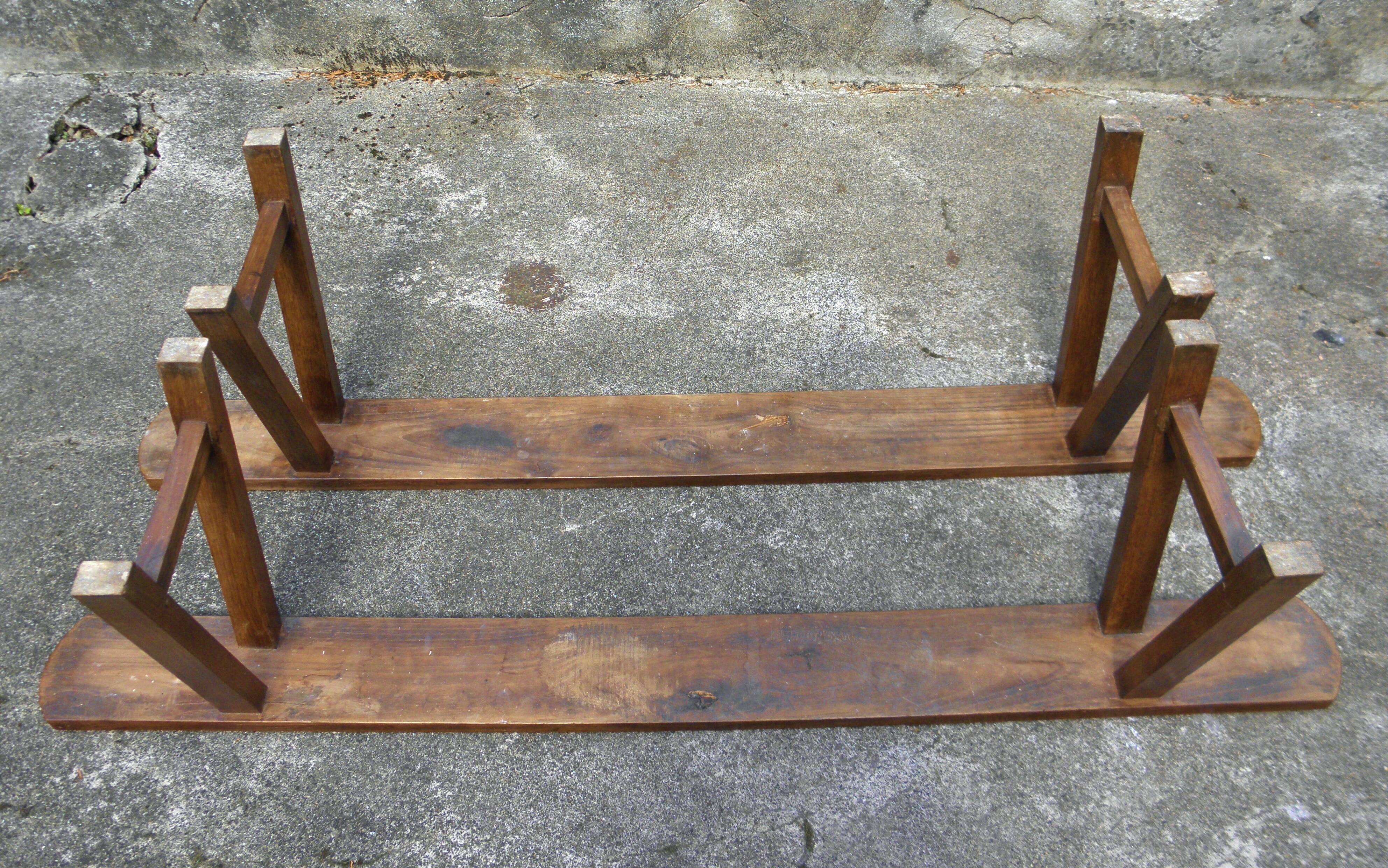 Pair of farmhouse benches 165 cm