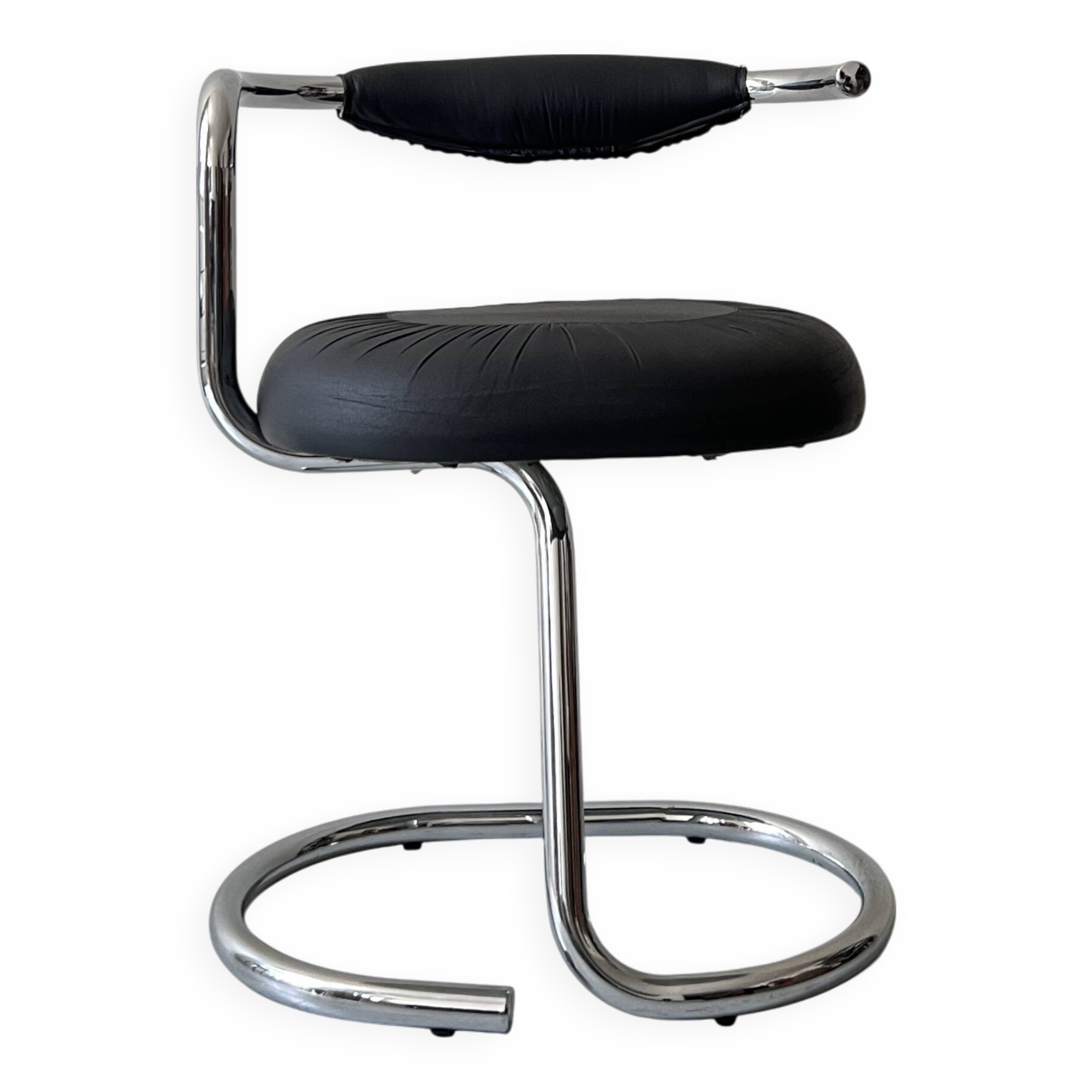 Cobra model chrome design chair by Giotto Stoppino, Italy 1970