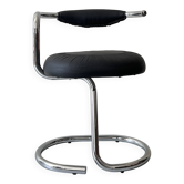 Chaise design chrome modele Cobra par Giotto Stoppino, Italie 1970