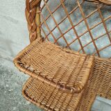 Vintage 50s rattan headboard