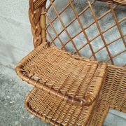 Vintage 50s rattan headboard