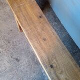 Old solid wood bench of 2 meters