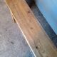 Old solid wood bench of 2 meters