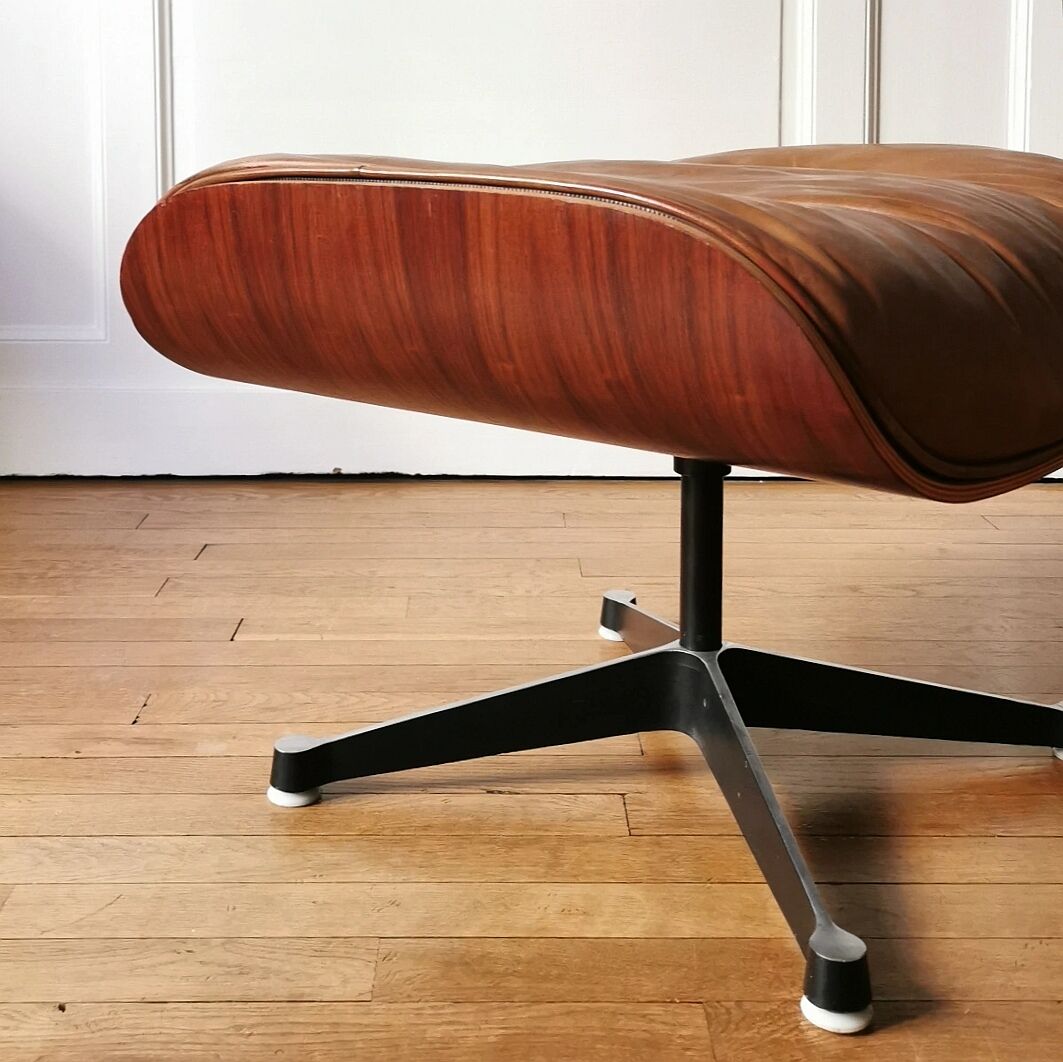 Rosewood lounge chair ensemble, Charles and Ray Eames, 1970