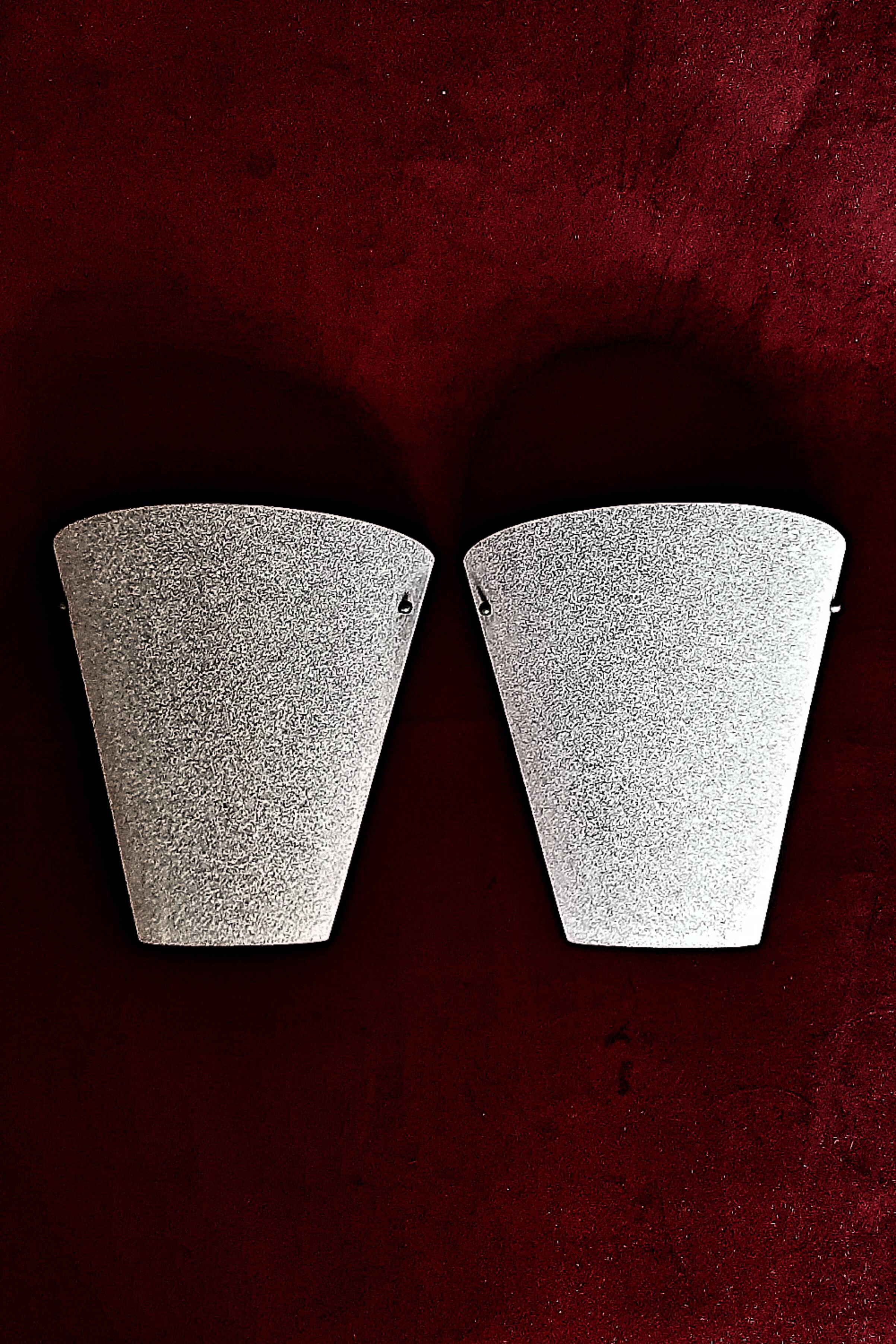 Murano Italy pair of mid century wall lights