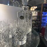 6 verres à whisky et 1 carafe en cristal