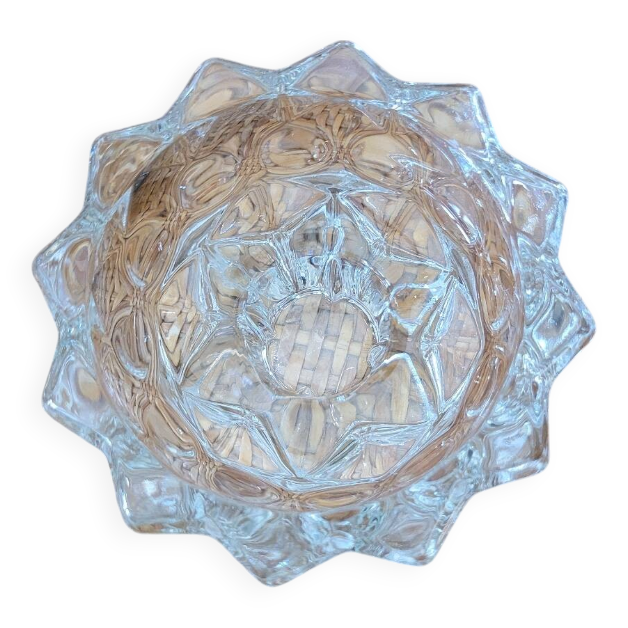 Glass candle holder with star base no. 2