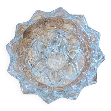 Glass candle holder with star base no. 2