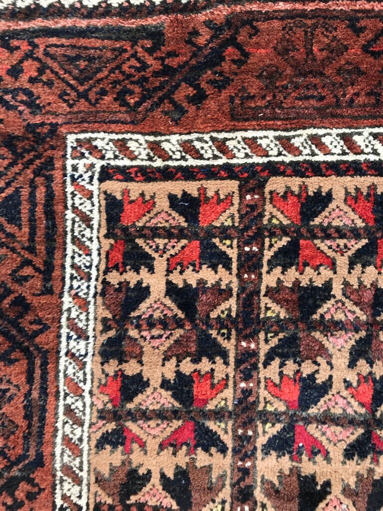 Tapis ancien Turkmen afghan Belutch laine 162x90 cm