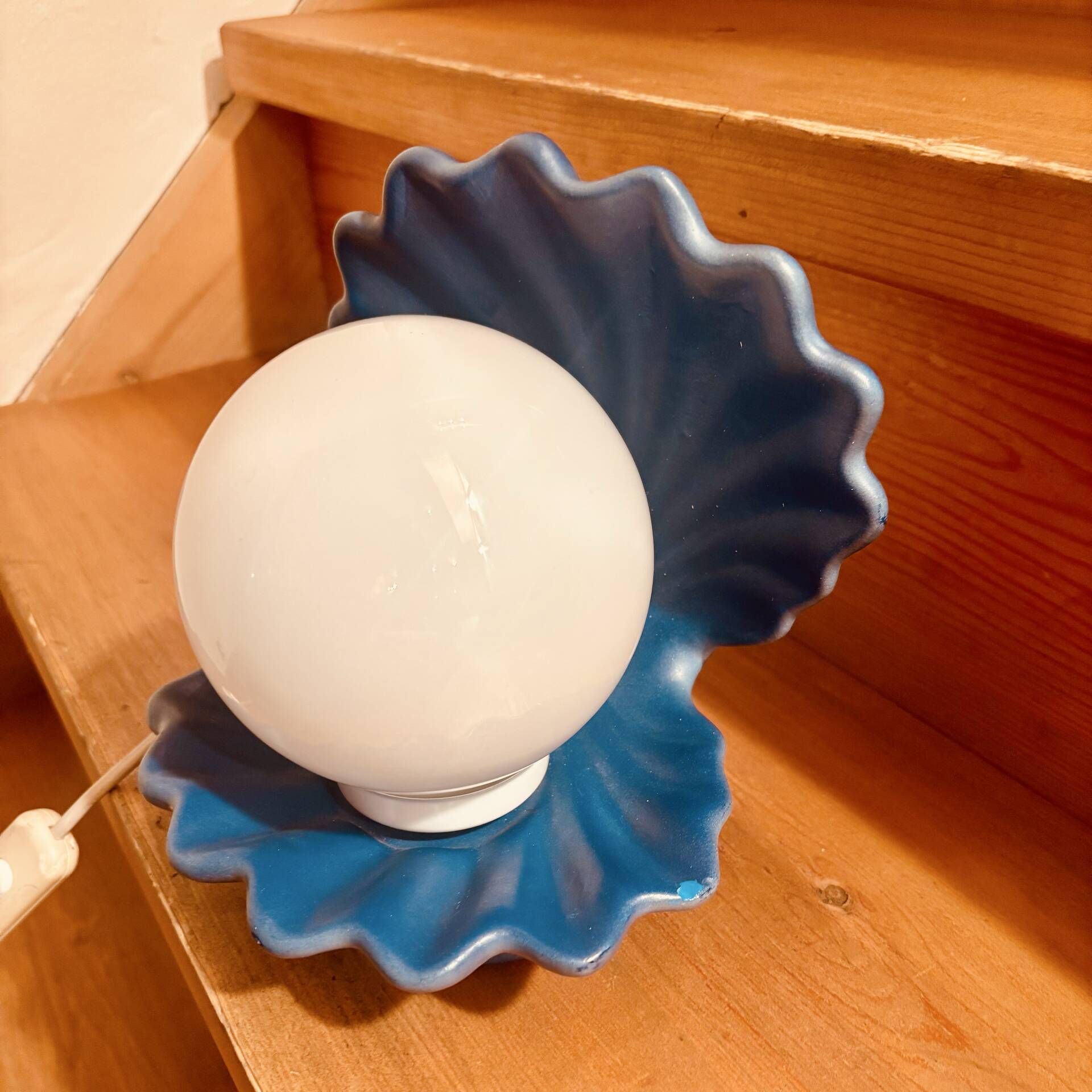 Lampe coquillage vintage