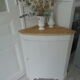 Vintage neckline patinated pearl gray waxed finish, top waxed finish light oak