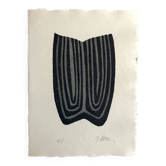 Raoul ubac, l'herbe déracinée 3, 1975. eau-forte originale signée au crayon