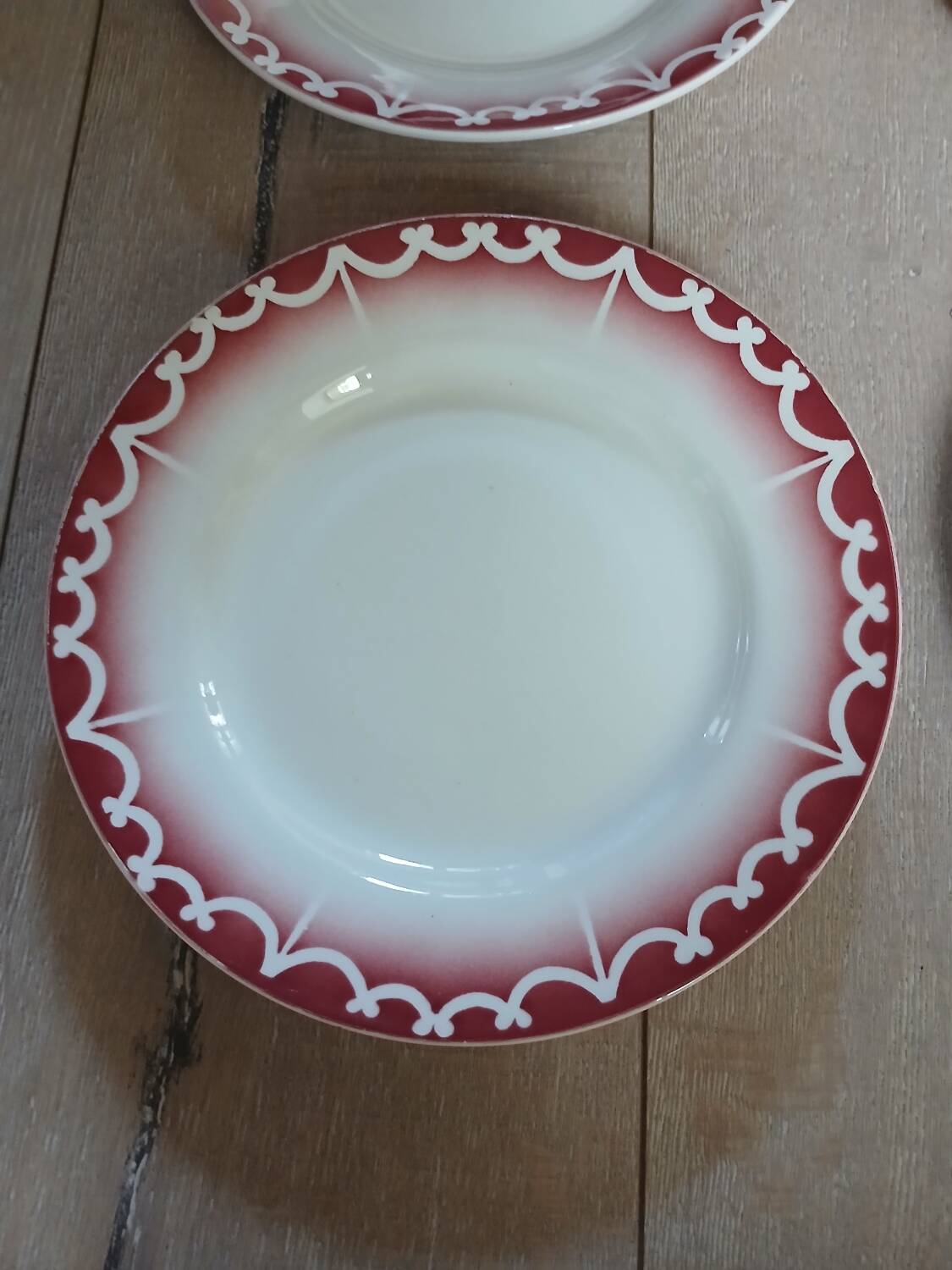 6 old Digoin and Sarreguemines dinner plates