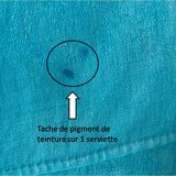 Set of 10 turquoise BL monogram damask napkins