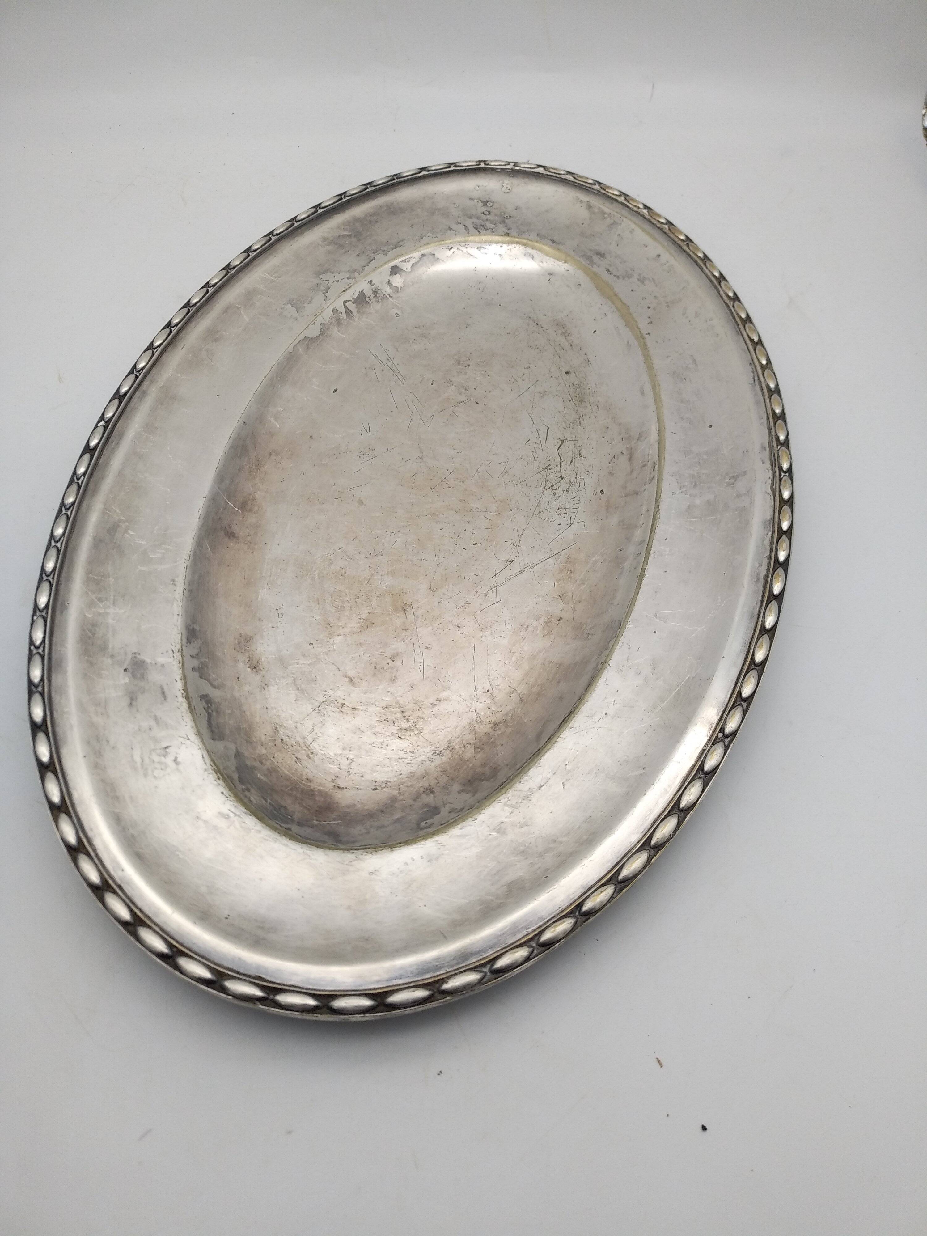 Silver metal tray. Art deco. Armand Frénais