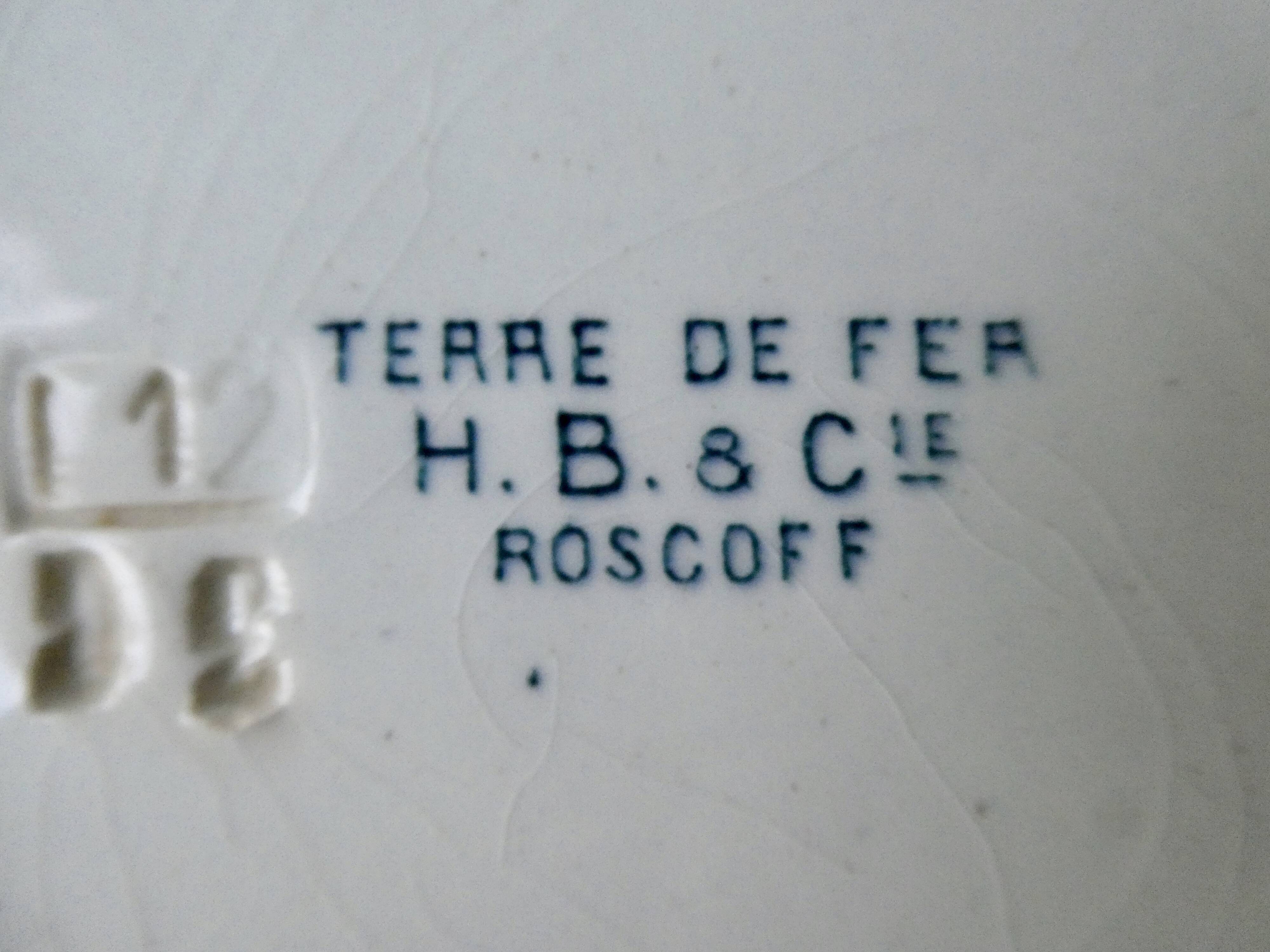 Set of 6 flat plates Roscoff, Choisy king The King Boulenger Iron land