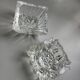 2 vintage thick glass ashtrays