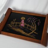 Art deco Asian motif platter