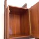 Teak, walnut and brass bookcase, Italy, 1960s