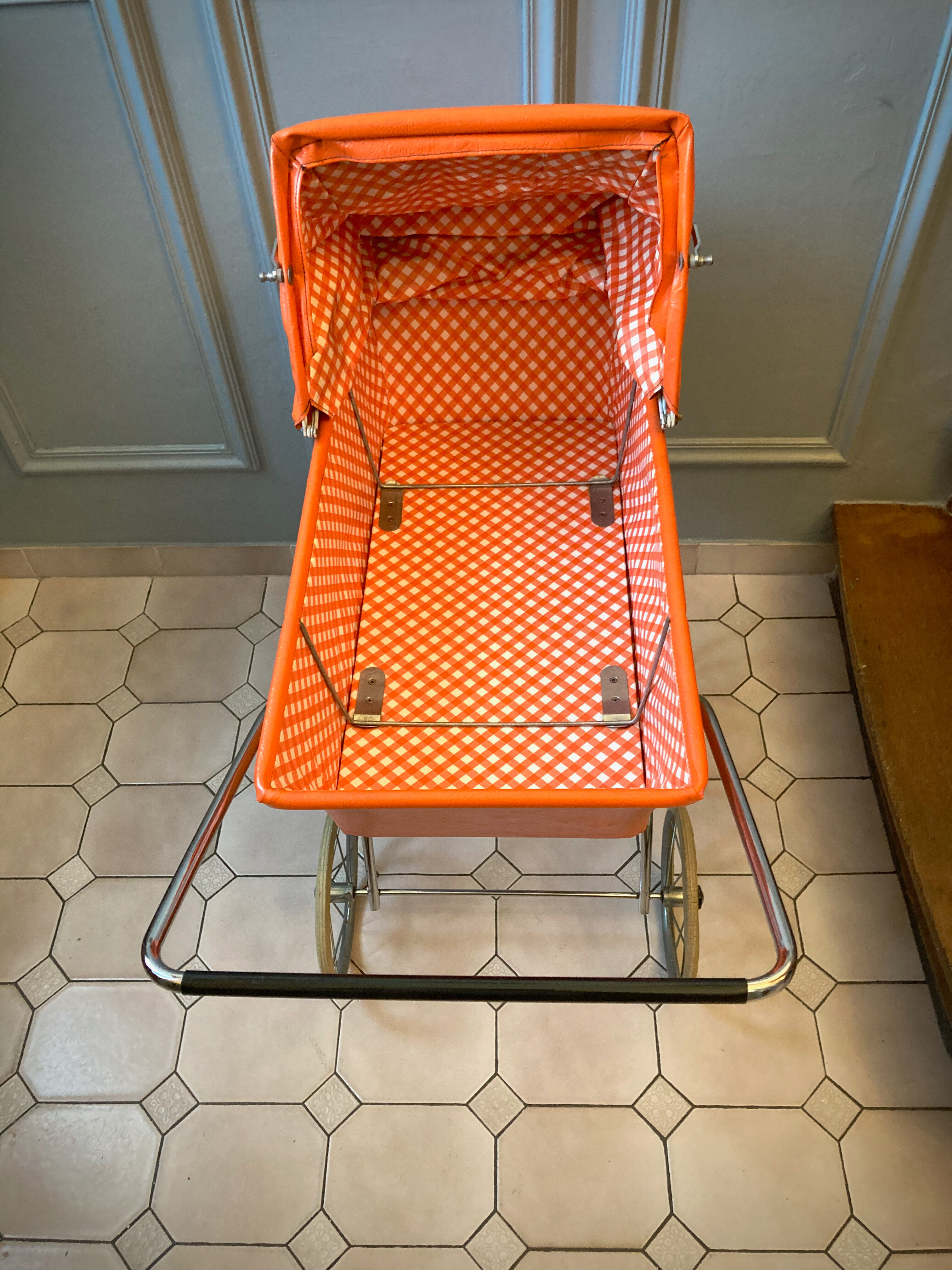 Vintage landau orange and chrome around 1970