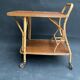 Rattan bar rolling table